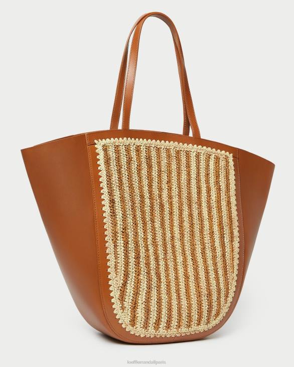femmes Loeffler Randall naturel/marron/cognac cabas ailé Katia Sacs 8HL8321