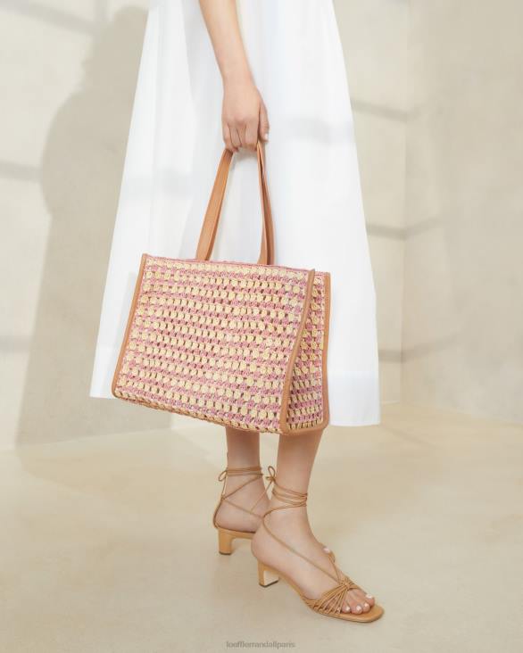 femmes Loeffler Randall naturel/rose/miel cabas pia au crochet Sacs 8HL8315