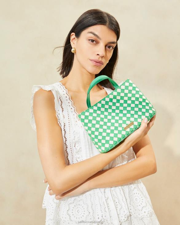 femmes Loeffler Randall vert/crème mini fourre-tout Minnow Sacs 8HL8320
