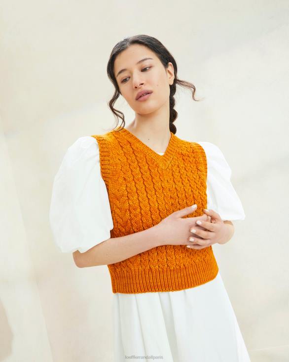femmes Loeffler Randall coucher de soleil gilet à gros pull Rosie vêtements 8HL8256
