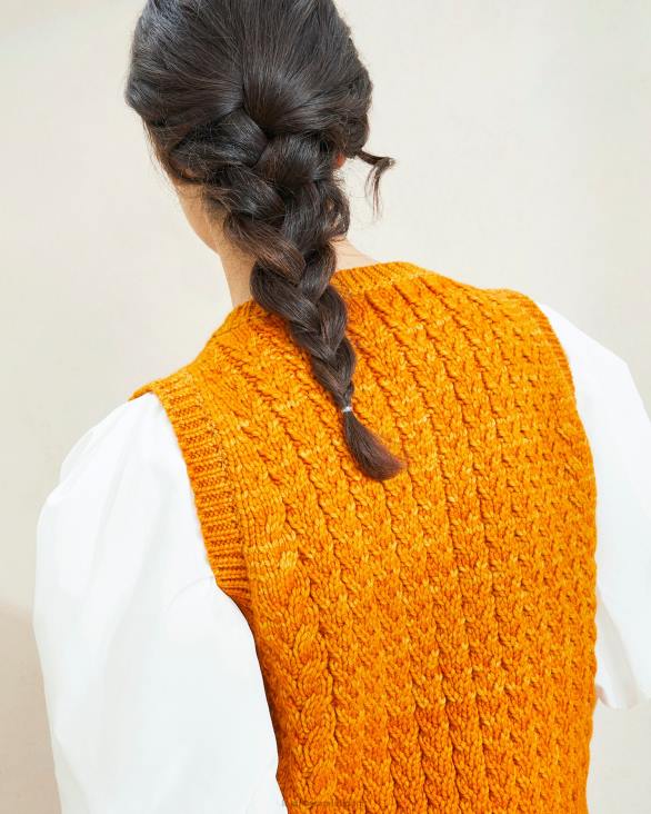 femmes Loeffler Randall coucher de soleil gilet à gros pull Rosie vêtements 8HL8256