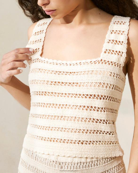 femmes Loeffler Randall naturel haut sadie en crochet vêtements 8HL8211
