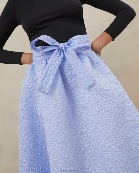 femmes Loeffler Randall bleu jupe circulaire à volants Carrie vêtements 8HL8249