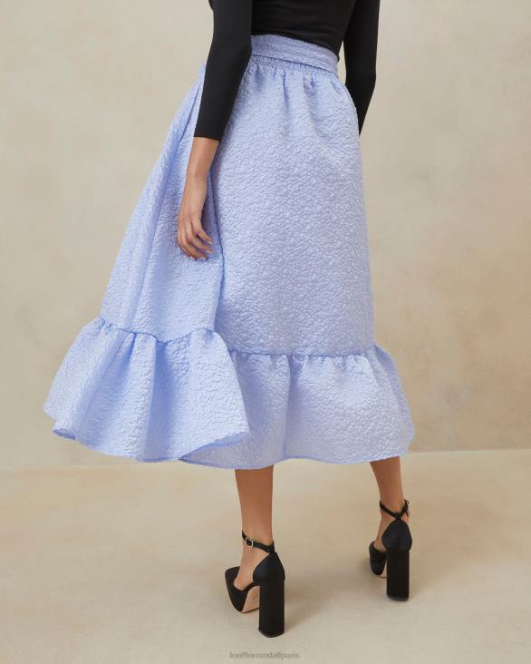 femmes Loeffler Randall bleu jupe circulaire à volants Carrie vêtements 8HL8249
