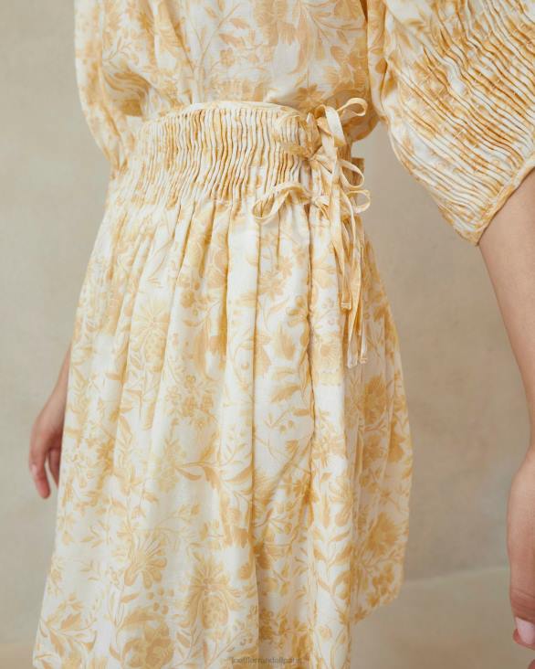femmes Loeffler Randall floral de vigne ton sur ton jupe smockée sidney vêtements 8HL8246