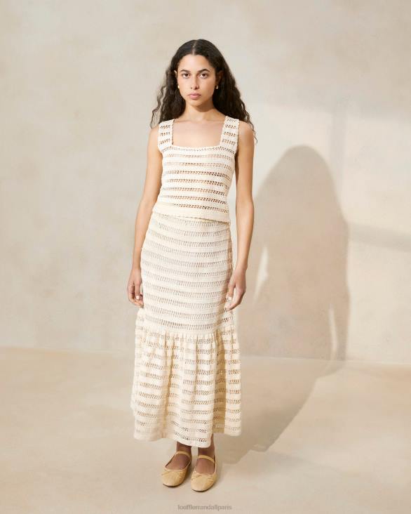 femmes Loeffler Randall naturel jupe en crochet à ourlet volanté Scarlett vêtements 8HL8232