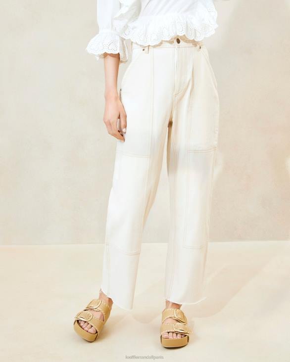femmes Loeffler Randall crème pantalon de charpentier roy vêtements 8HL8215