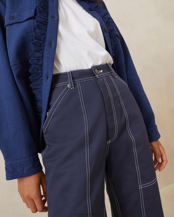 femmes Loeffler Randall marine pantalon de charpentier roy vêtements 8HL8221