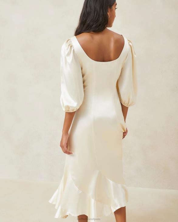 femmes Loeffler Randall Ivoire robe longue courbe carmina vêtements 8HL8169