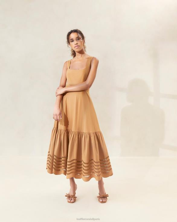 femmes Loeffler Randall chocolat robe midi brodée carine vêtements 8HL8197