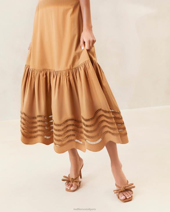 femmes Loeffler Randall chocolat robe midi brodée carine vêtements 8HL8197