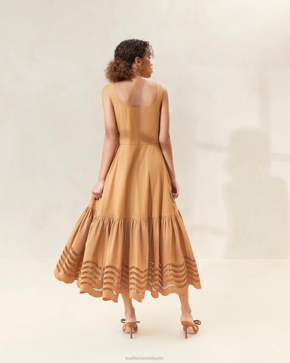 femmes Loeffler Randall chocolat robe midi brodée carine vêtements 8HL8197