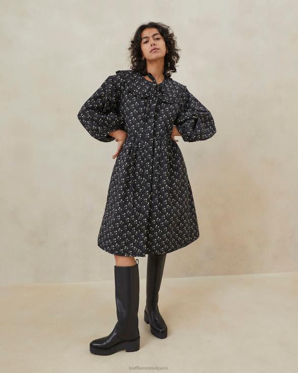 femmes Loeffler Randall petites fleurs noires robe manteau nari vêtements 8HL8179