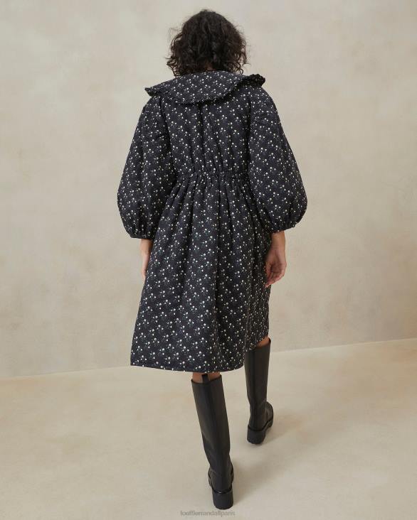 femmes Loeffler Randall petites fleurs noires robe manteau nari vêtements 8HL8179