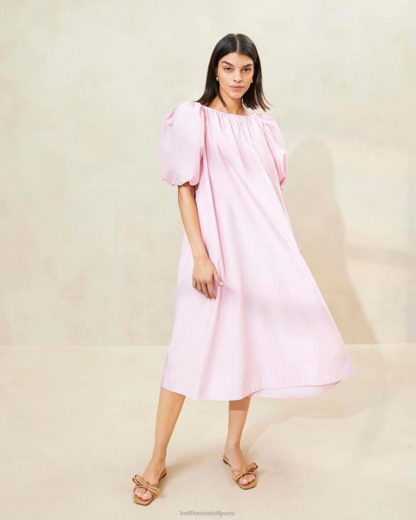 femmes Loeffler Randall rose tendre robe oversize rose à manches bouffantes mimi vêtements 8HL8183