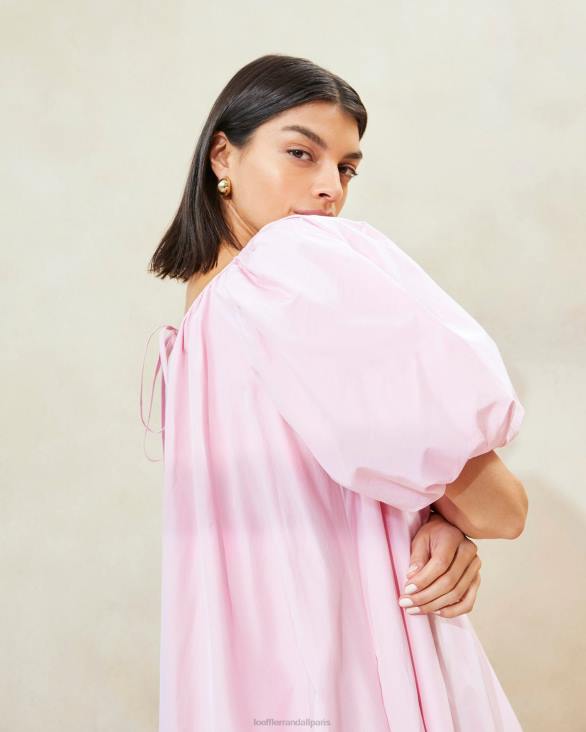 femmes Loeffler Randall rose tendre robe oversize rose à manches bouffantes mimi vêtements 8HL8183