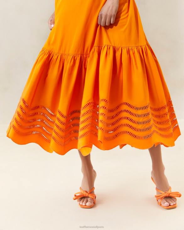 femmes Loeffler Randall souci robe midi brodée carine vêtements 8HL8196