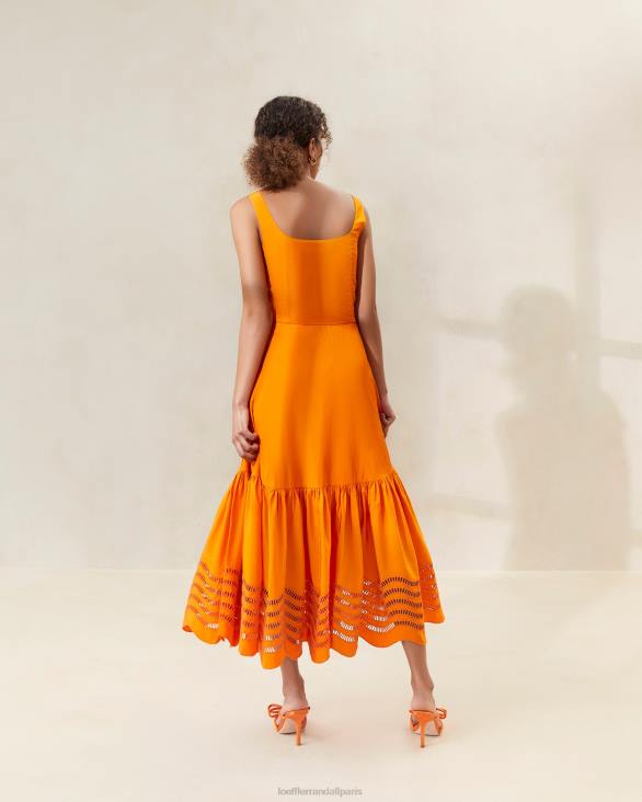 femmes Loeffler Randall souci robe midi brodée carine vêtements 8HL8196