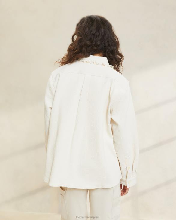 femmes Loeffler Randall écru manteau de corvée à œillets zeke vêtements 8HL8260