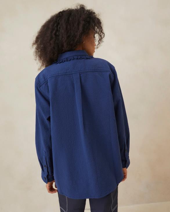 femmes Loeffler Randall indigo manteau de corvée à œillets zeke vêtements 8HL8261