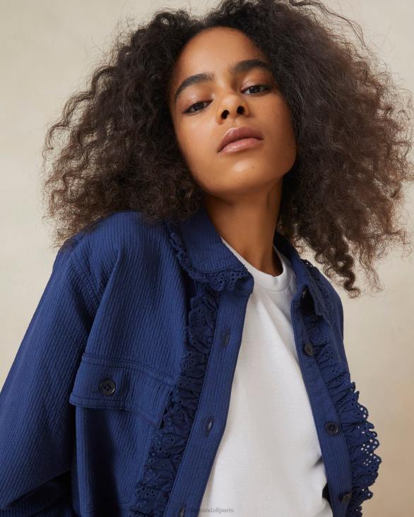femmes Loeffler Randall indigo manteau de corvée à œillets zeke vêtements 8HL8261