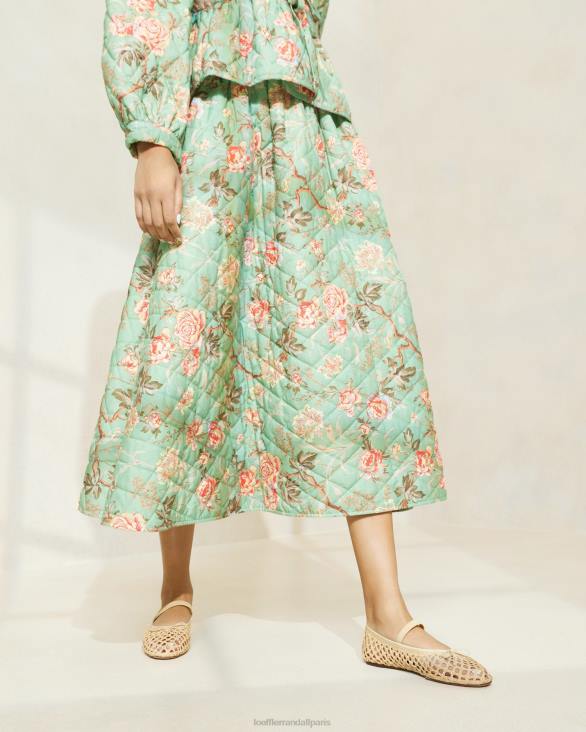 femmes Loeffler Randall sauge botanique florale veste nouée sur le devant donna vêtements 8HL8254